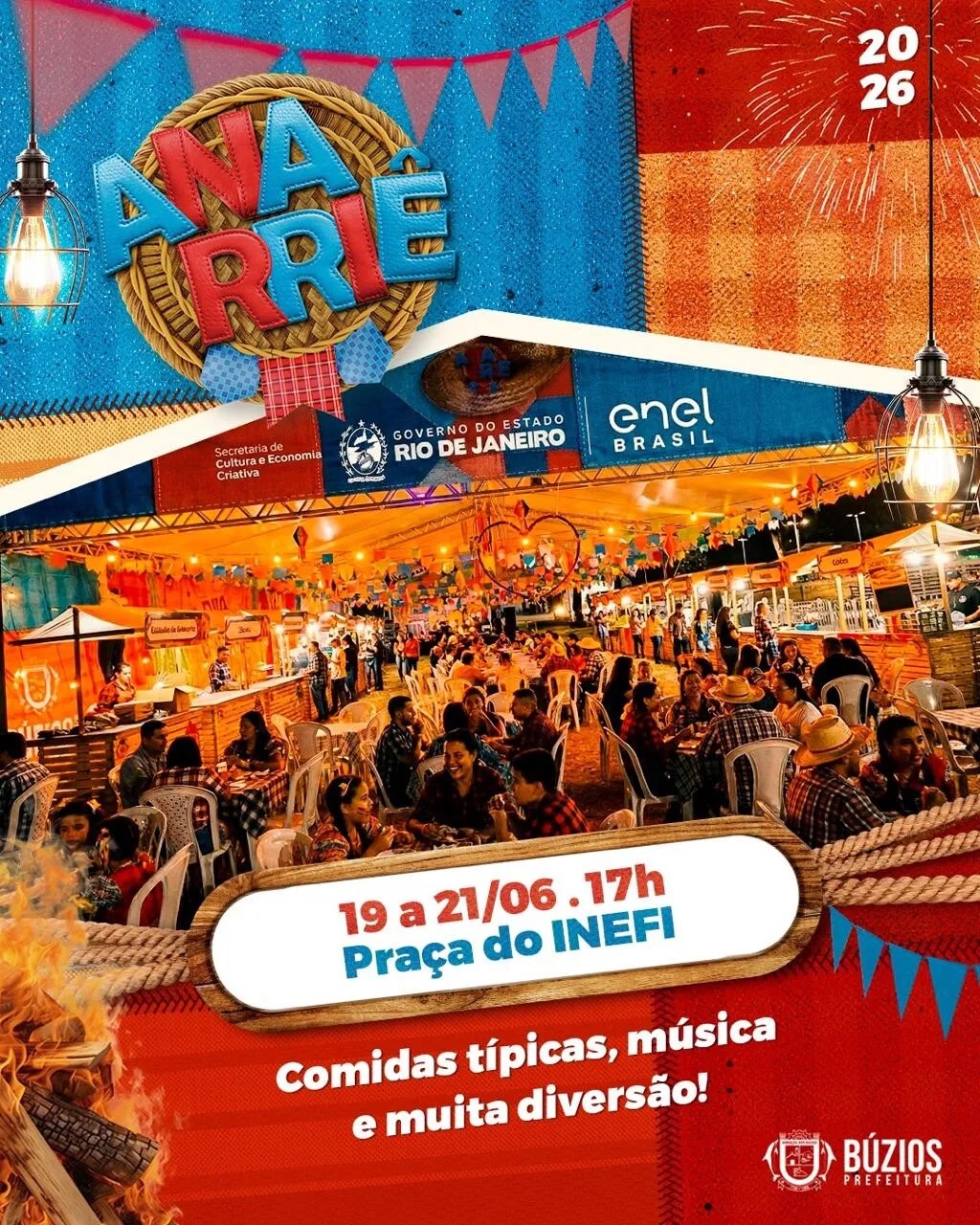 Imagem ilustrativa da matéria: Anarriê Búzios começa nesta sexta-feira com música, cultura e tradição na Praça do INEFI