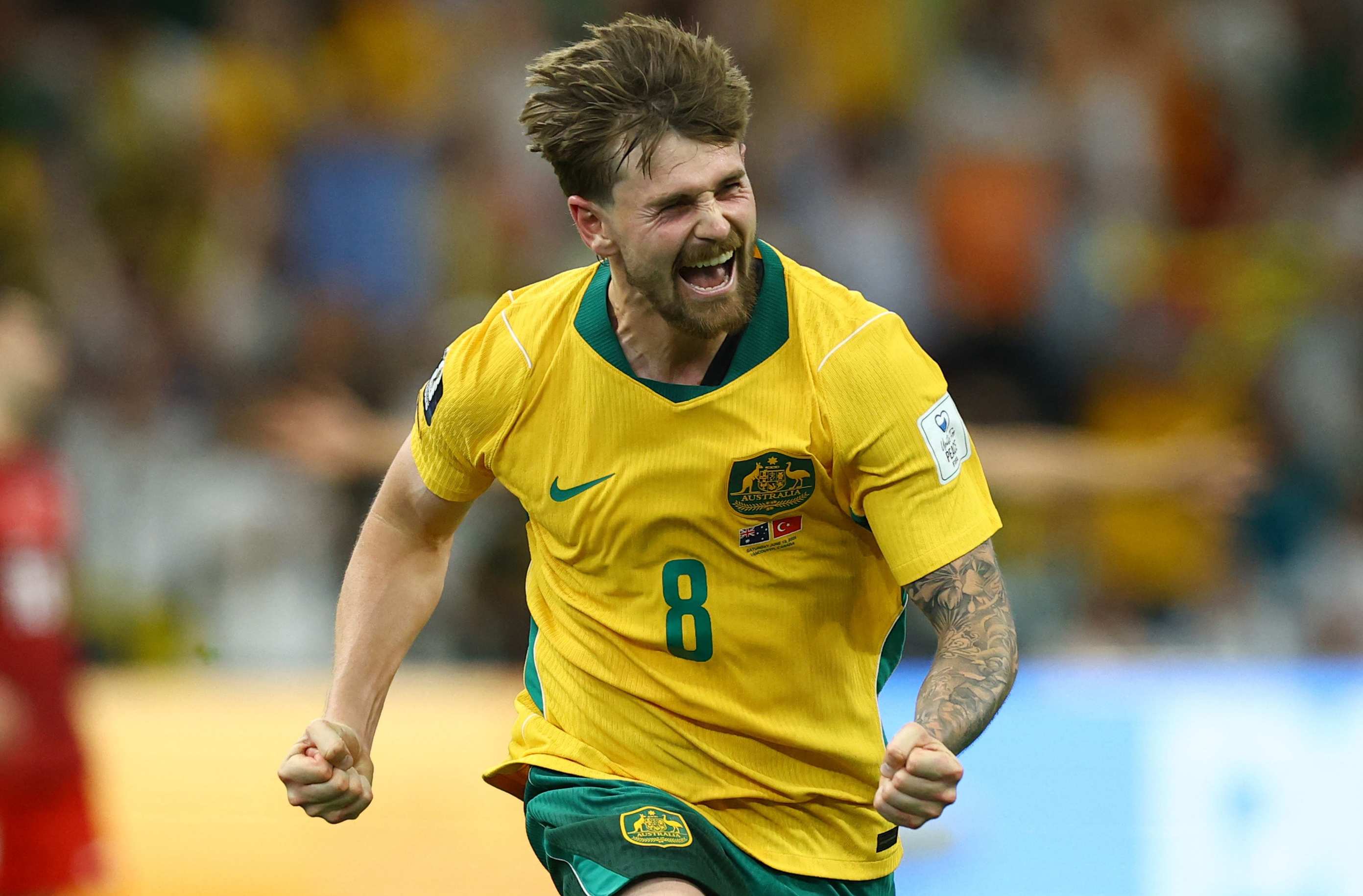 Imagem ilustrativa da matéria: Austrália é eficiente, segura pressão da Turquia e vence na estreia da Copa do Mundo