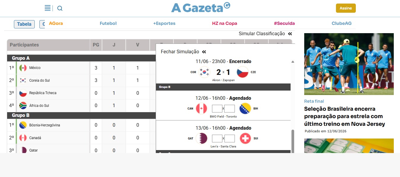 Imagem ilustrativa da matéria: Página especial de A Gazeta reúne tudo o que você precisa saber sobre a Copa do Mundo