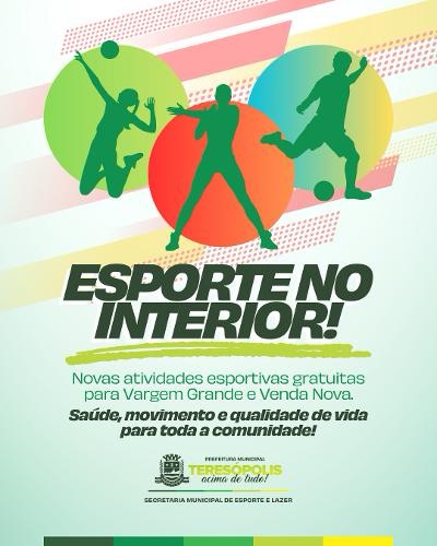 Imagem ilustrativa da matéria: SMEL leva novas atividades esportivas gratuitas para Vargem Grande e Venda Nova, no interior